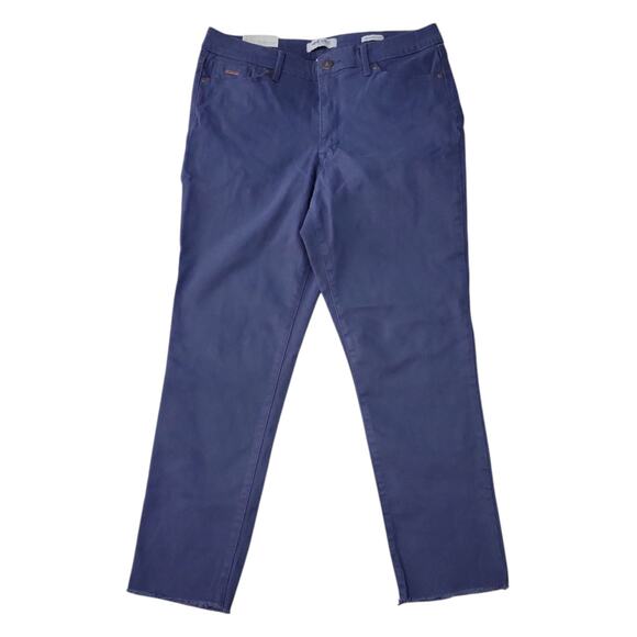 Nine West Womens Gramercy Slim Fit Pockets Crop Pant Blue Size 16 - Picture 1 of 7